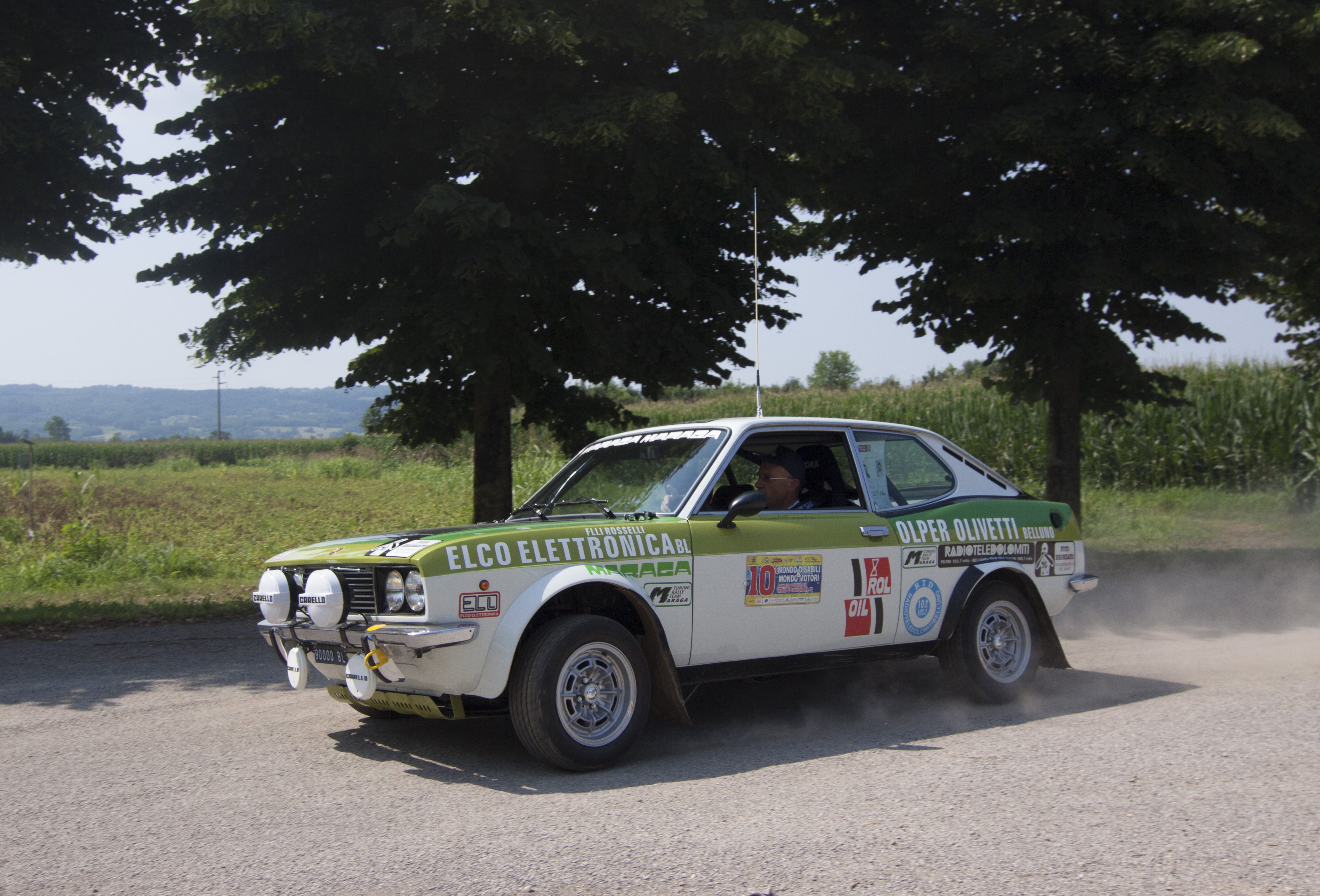 Mauro Lucchet con la 128 Sport Coupé Team Maraga